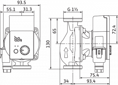 Циркуляционный насос Wilo-Yonos PICO 25/1-5-130