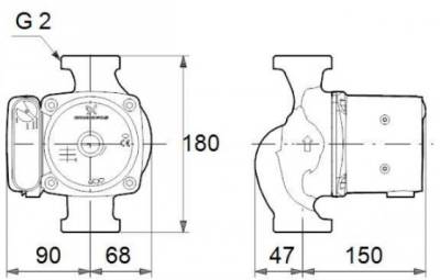 Циркуляционный насос Grundfos UPS 32-100 180